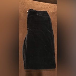 Loft Black Velvet Wide Leg Casual Pants Size 2P